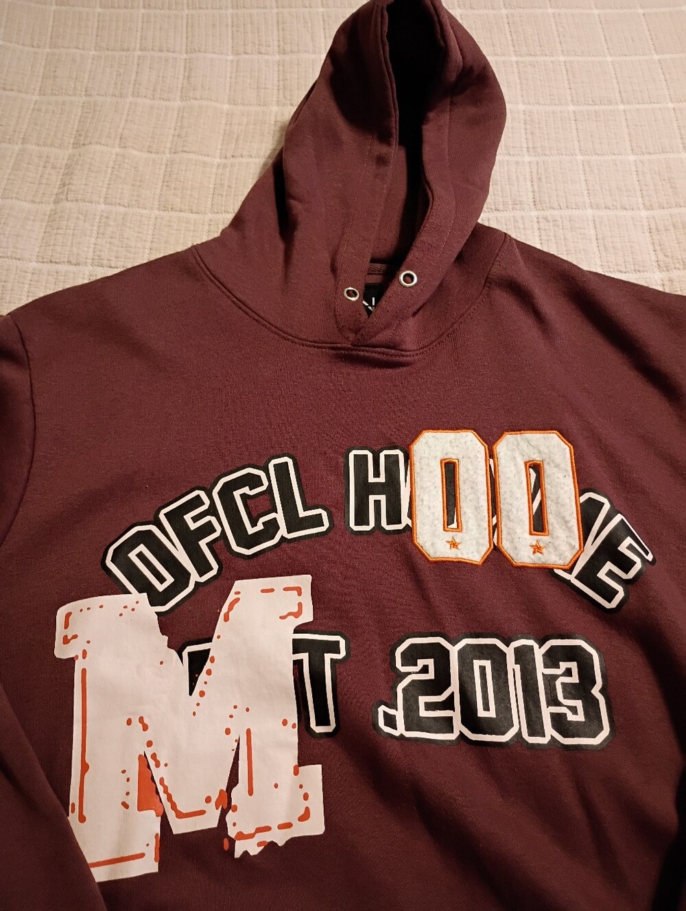 Boohoo Man BrownGraphic Hoodie Sweatshirt - Picture 5 of 5